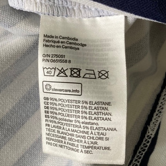 H&M Divided Navy Blue and White Sized US 4 Skater Striped Dress - Picture 12 of 13